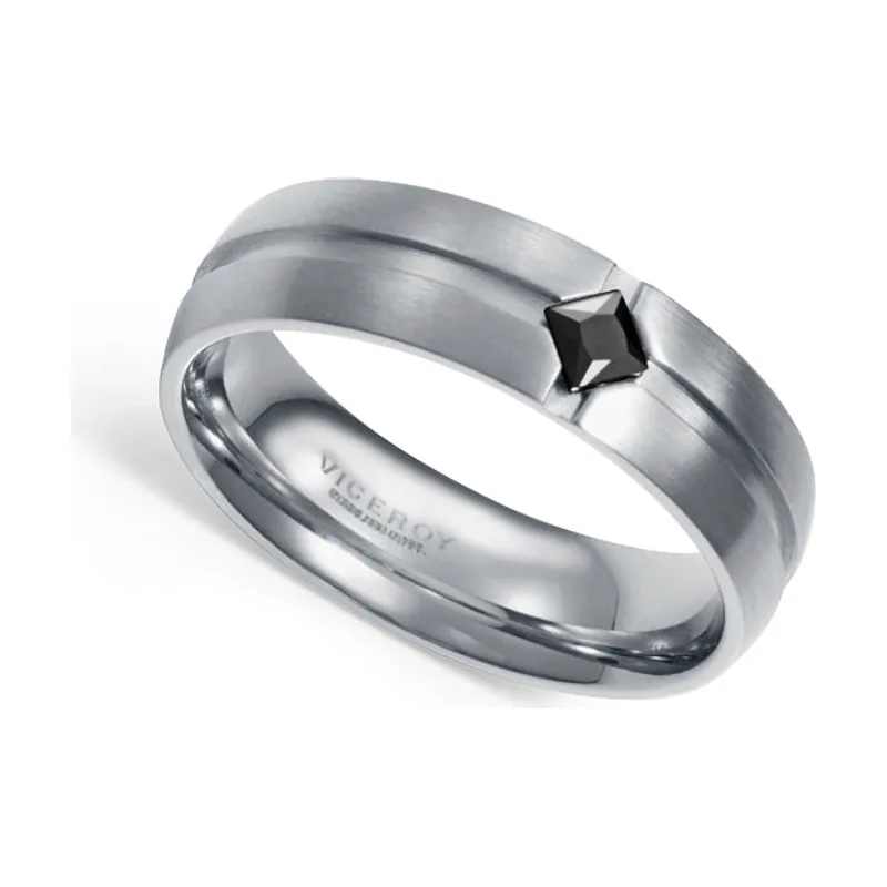 Anillo de acero con circonita 14388A02200