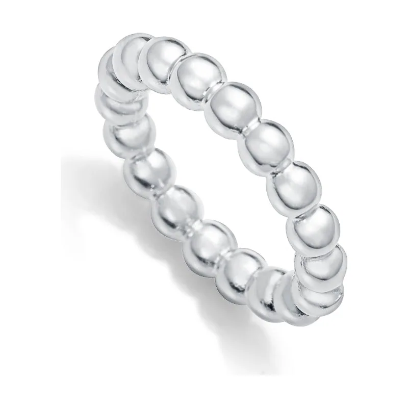 Anillo de acero chapado en plata 999 colección Laura Escanes 14319A01600
