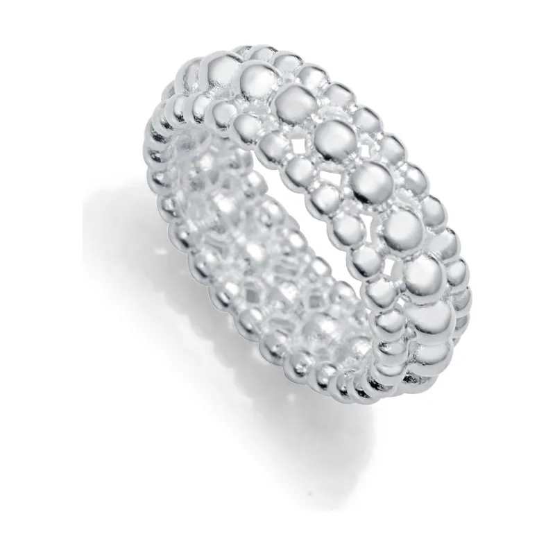 Anillo de acero chapado en plata 999 colección Laura Escanes 14318A01800