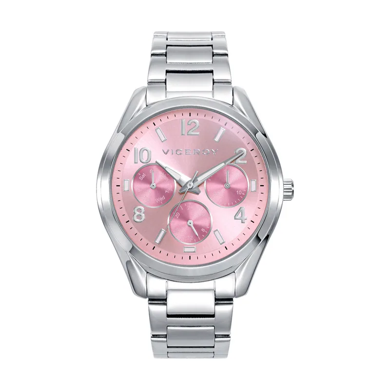 Reloj caja y brazalete de acero y movimiento de cuarzo 401224-75