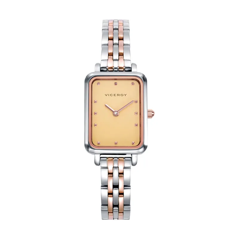 Reloj con caja y brazalete de acero bicolor y movimiento cuarzo 401220-27