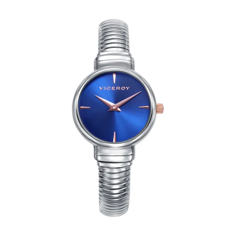 Reloj caja de acero, brazalete de acero, movimiento cuarzo 401314-37