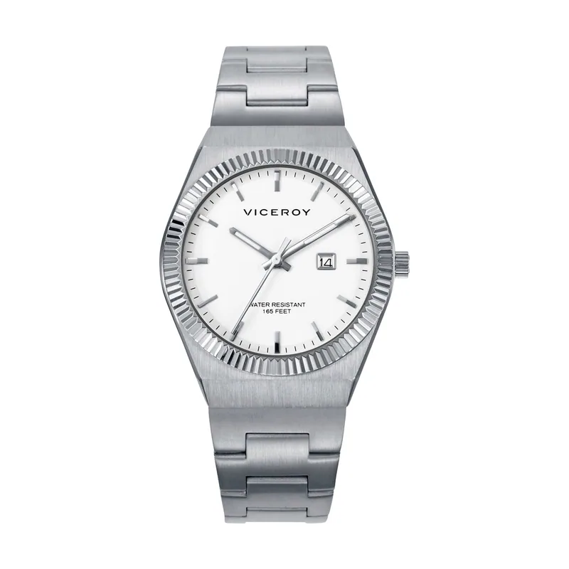 Reloj caja de acero 5 ATM, brazalete de acero, movimiento cuarzo 401296-07