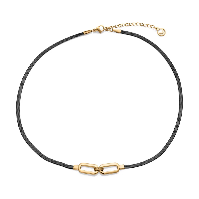 Collar de acero cadena de serpiente 75371C01010