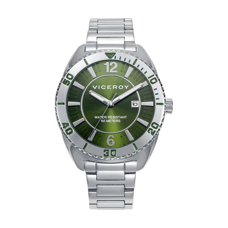 Reloj caja de acero 5 ATM, brazalete de acero, movimiento cuarzo 401290-65