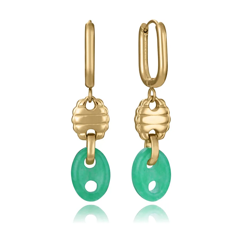 Pendientes de acero Ip dorado calabrotes 14274E01016