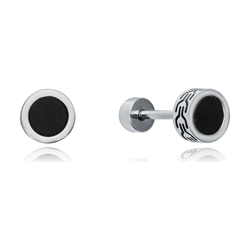 Pendientes de acero con piedra natural 14215E01010
