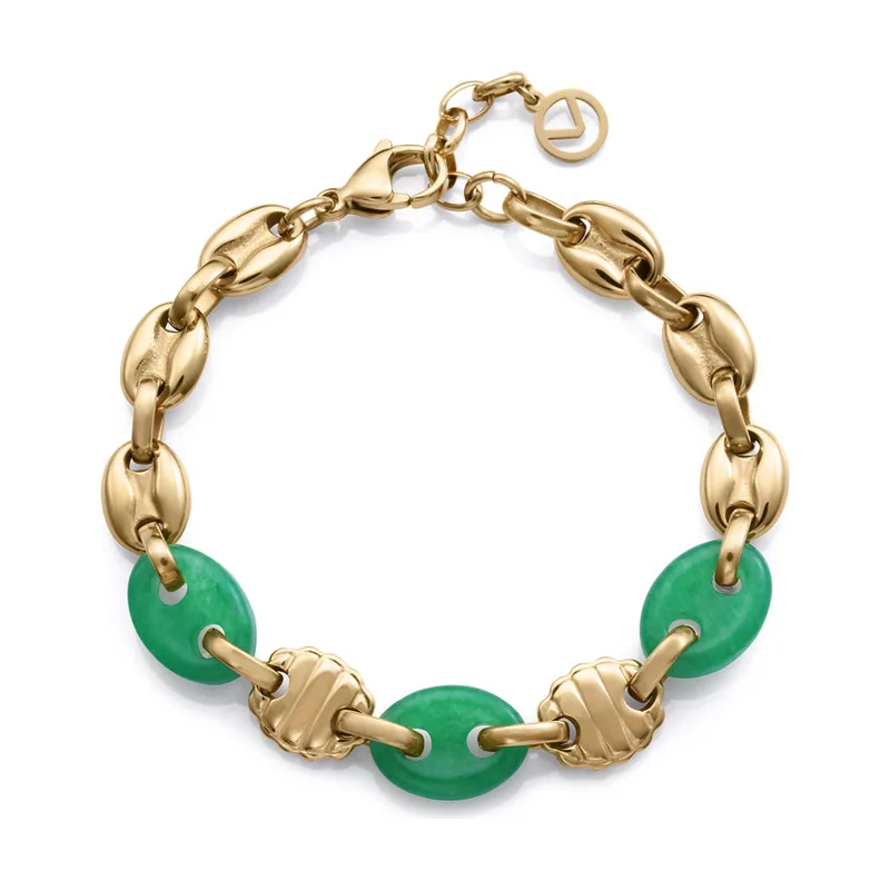 Pulsera de acero Ip dorado calabrotes 14274P01016