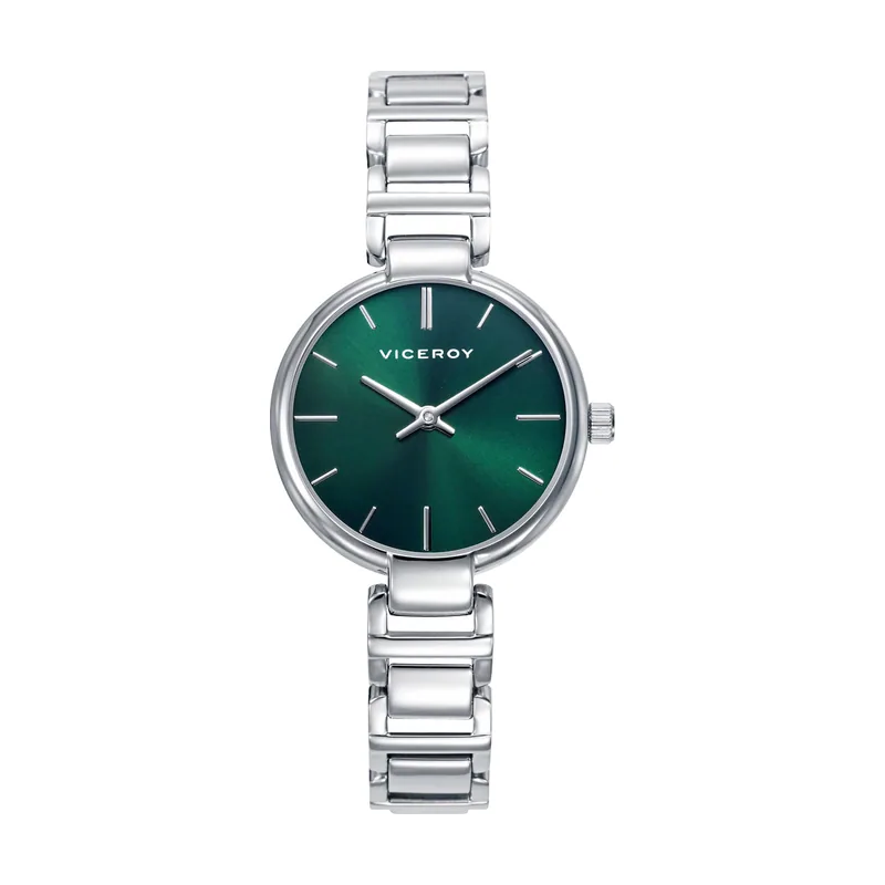 Reloj caja de acero, brazalete de acero, movimiento cuarzo 401306-67