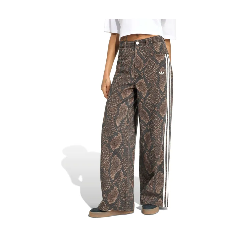 Pantalón holgado tejido denim estampado de US487