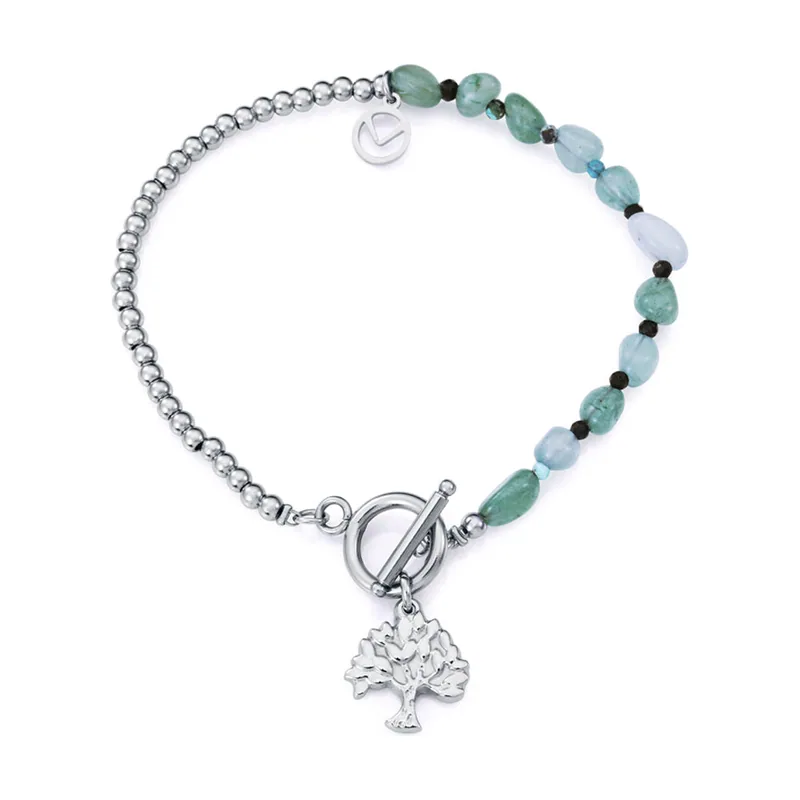 Pulsera de acero y colgante del árbol de la vida 14199P01000