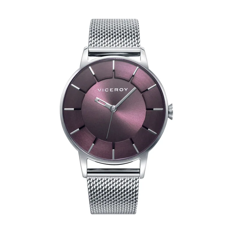 Reloj de mujer Kiss tres agujas acero con malla milanesa 471198-77