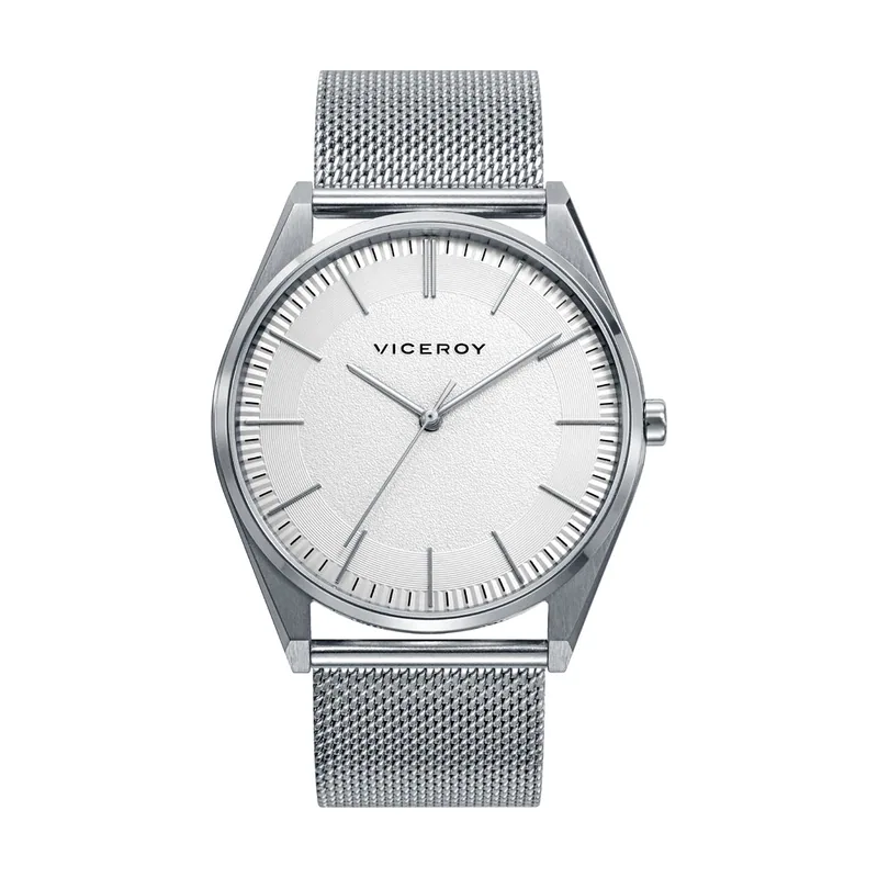 Reloj de hombre Dress de acero 3 agujas y malla milanesa 46809-07