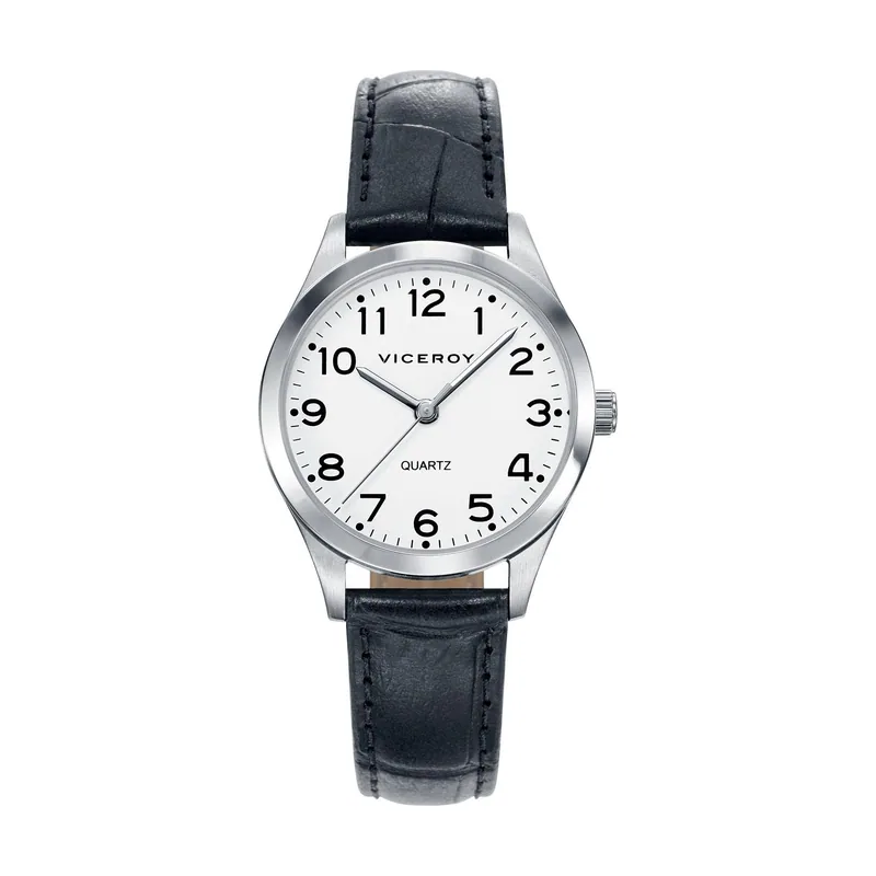 Reloj de mujer con correa negra y números árabes 42222-04