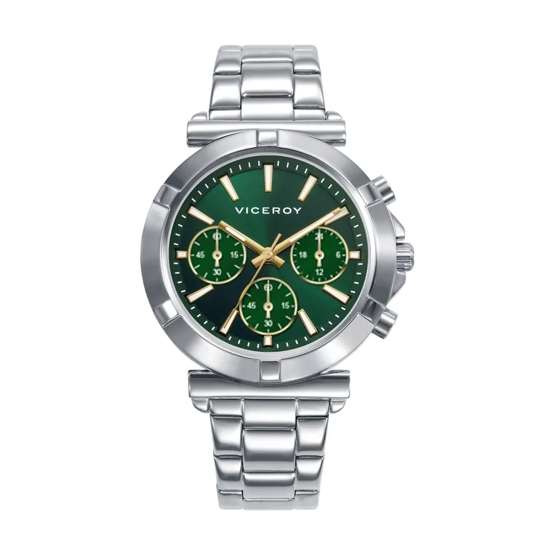 Reloj caja de acero 5 ATM, brazalete de acero, movimiento cuarzo 401310-67