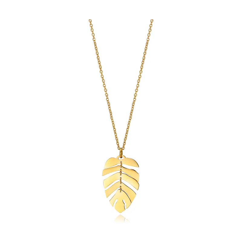 Colgante Air de acero Ip dorado con hoja articulada 15137C01012