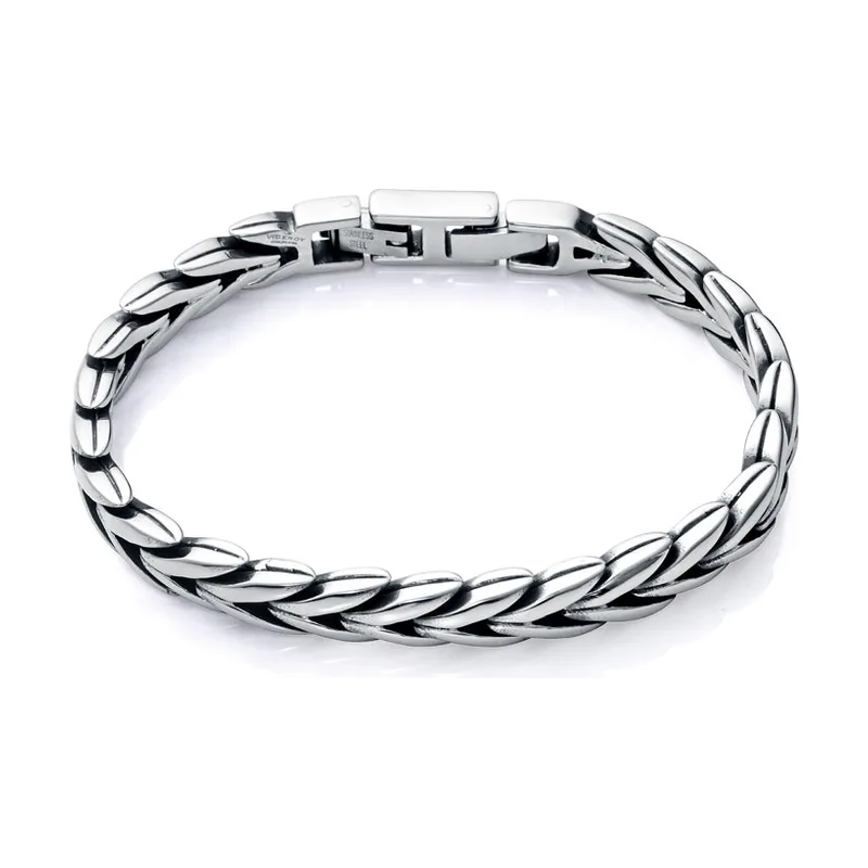 Pulsera Beat de acero con eslabones en forma de V 14072P01000