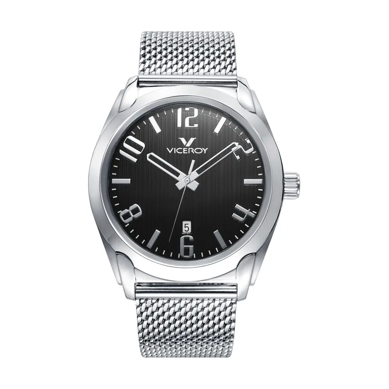 Reloj de hombre Magnum tres agujas de acero con con malla milanesa 471195-59