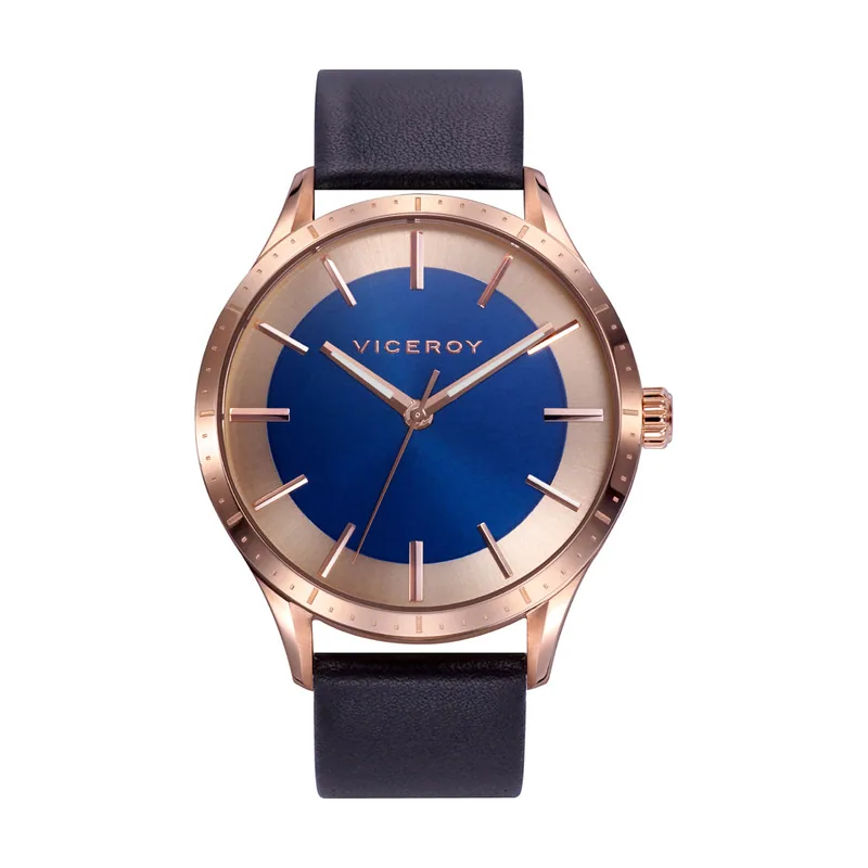 Reloj de hombre Beat con correa de piel marrón 471321-37