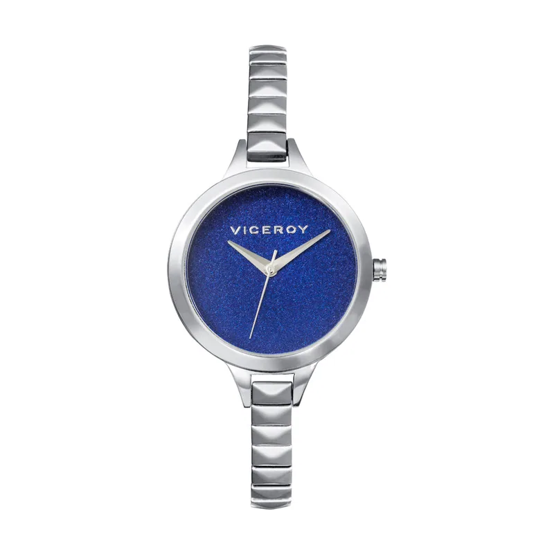 Reloj de mujer Chic 3 agujas de acero y esfera azul 471266-30