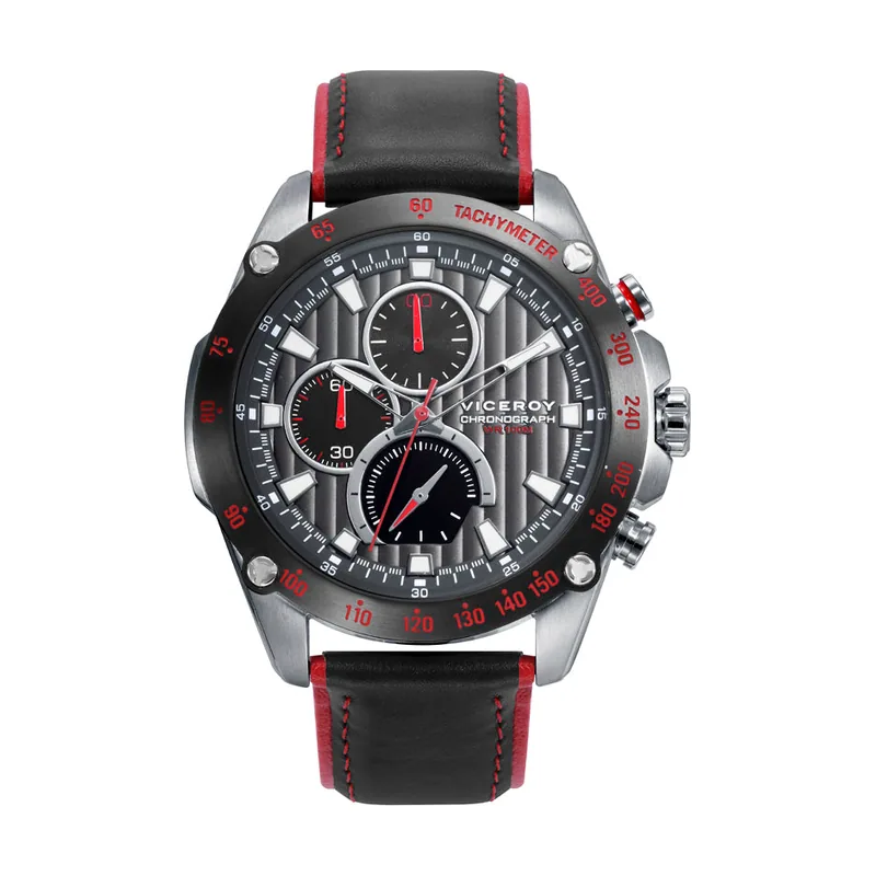 Reloj de hombre Magnum con cronógrafo y correa de piel 46811-17