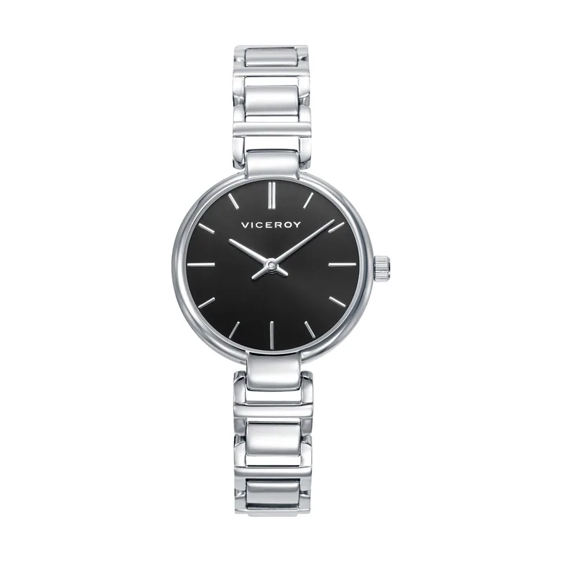 Reloj caja de acero, brazalete de acero, movimiento cuarzo 401306-57