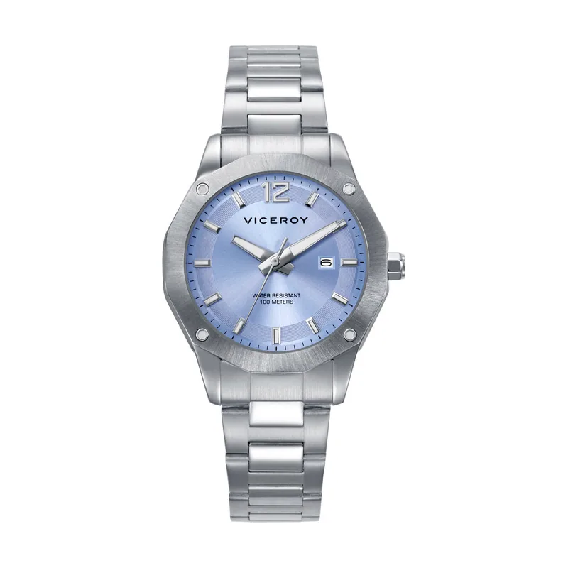 Reloj caja de acero 10 ATM, brazalete de acero, movimiento cuarzo 401302-35