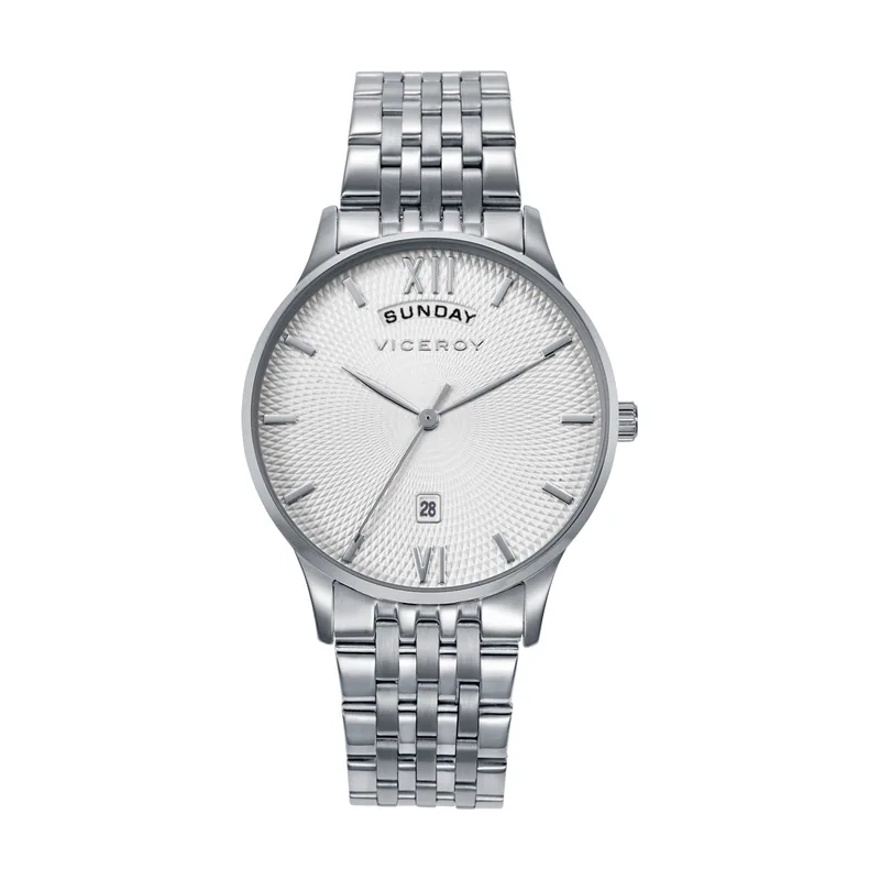 Reloj caja de acero 5 ATM, brazalete de acero, movimiento cuarzo 42450-83