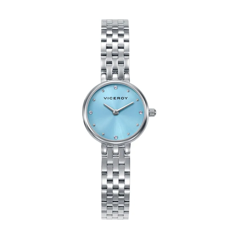 Reloj caja de acero, brazalete de acero, movimiento cuarzo 41148-37