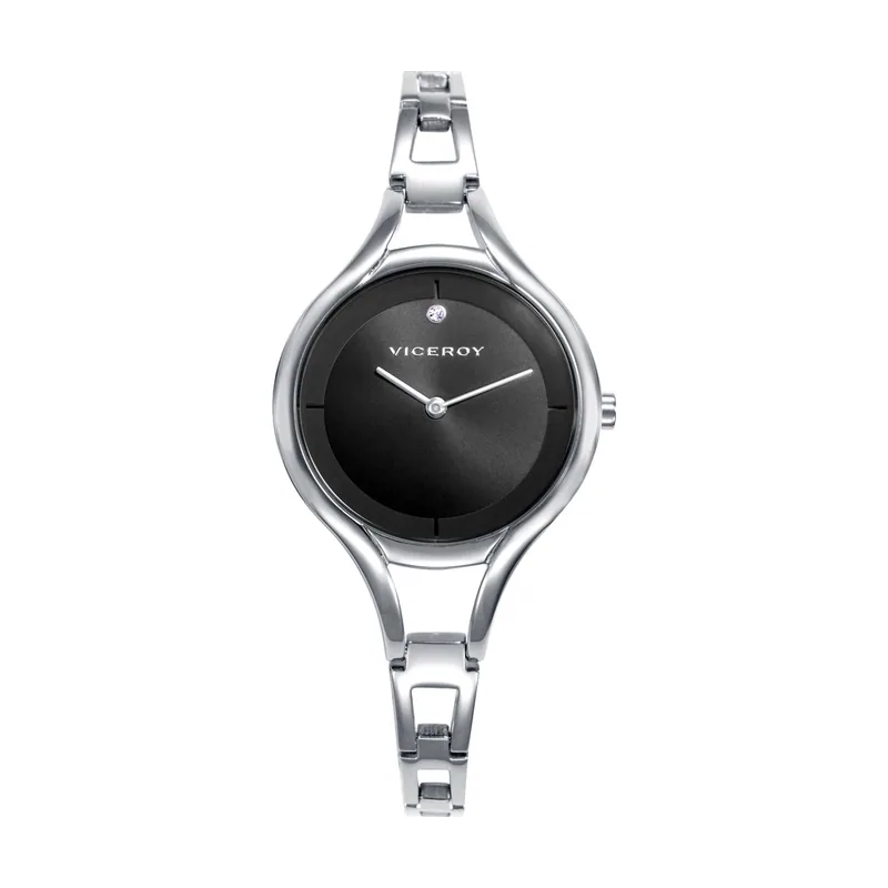 Reloj caja de acero 5 ATM y brazalete de acero con movimiento cuarzo 42448-57