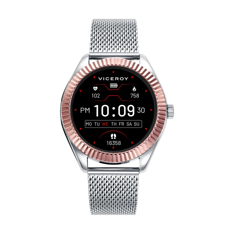 Reloj Smart Hombre caja bicolor y malla milanesa de acero 41139-70