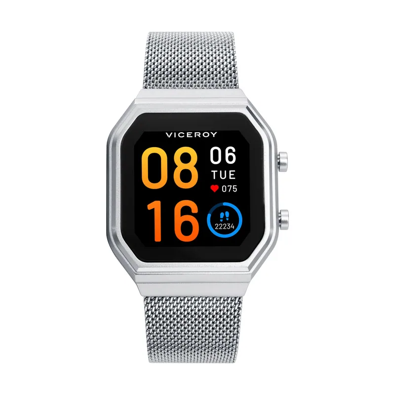 Reloj Smart Aluminio con malla milanesa en acero 41121-00