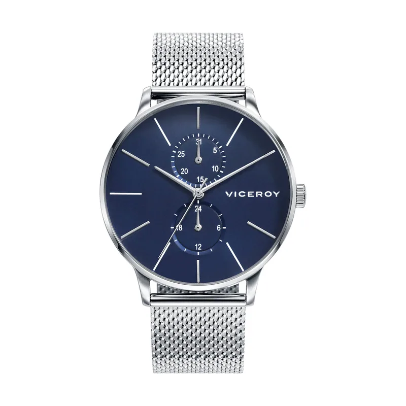 Reloj de hombre Beat multifunción de acero y malla milanesa 46753-37