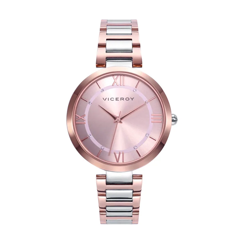 Reloj de mujer Chic con caja y brazalete de acero bicolor 42428-73