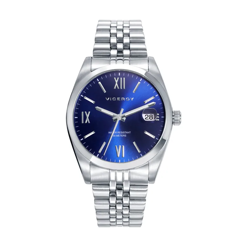 Reloj de hombre Chic de acero con esfera azul 42425-33