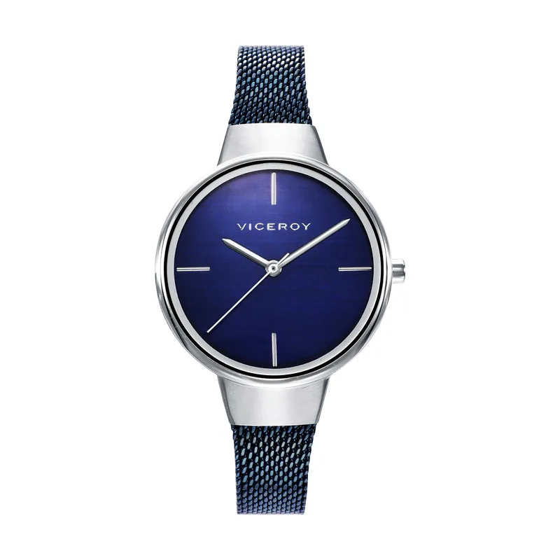 Reloj de mujer Air de acero y malla milanesa con IP azul 42350-37