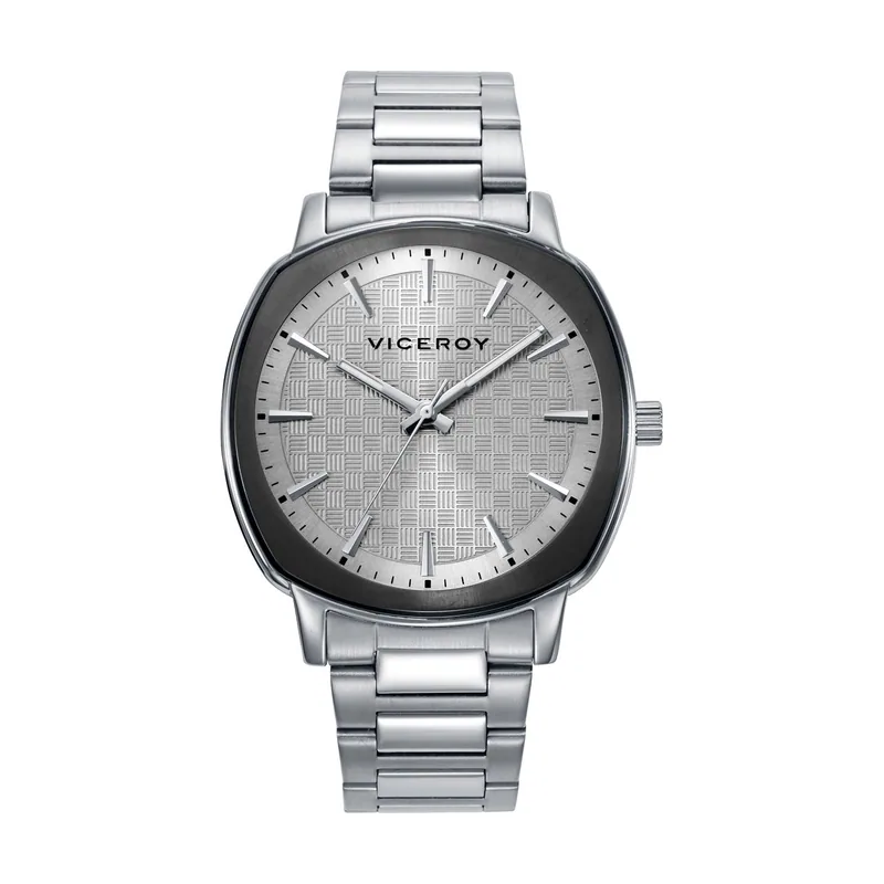 Reloj caja bitono de acero e IP negro 5 ATM, brazalete de acero, movimiento cuarzo 401435-17
