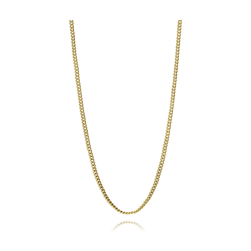 Collar de acero Ip dorado cadena 14341C01012