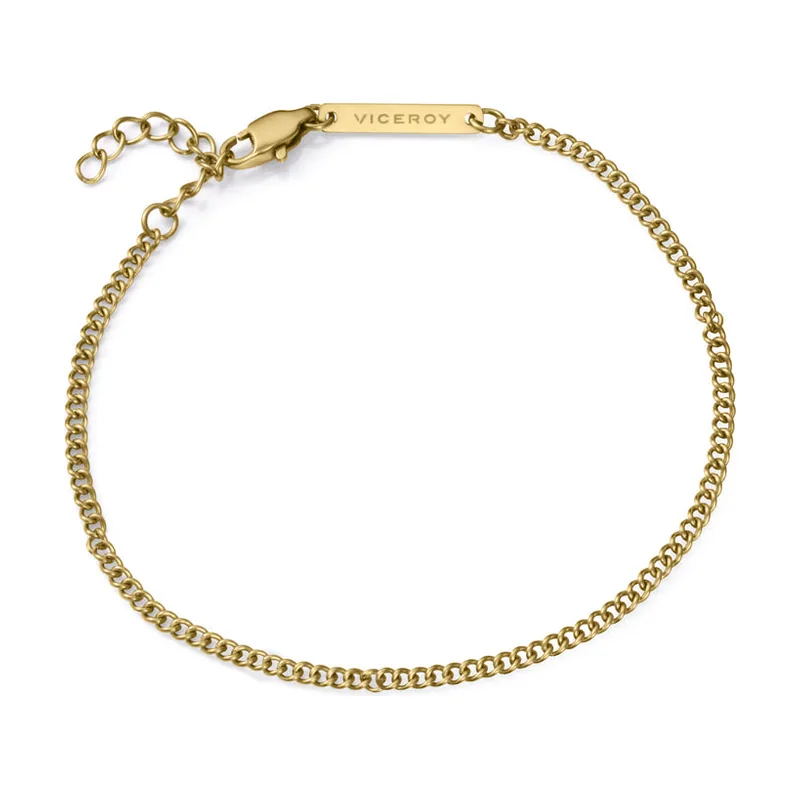 Pulsera de acero Ip dorado cadena 14341P01012
