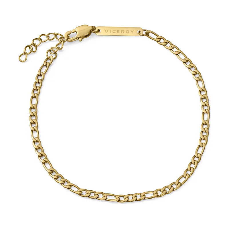 Pulsera de acero Ip dorado cadena 14340P01012