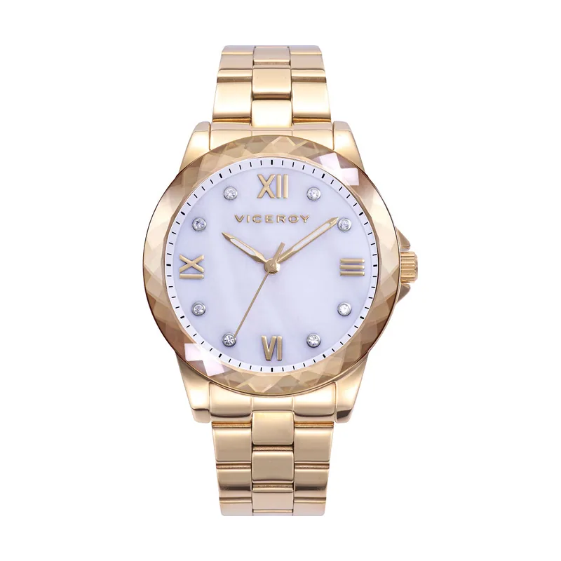 Reloj de mujer Chic con caja y brazalete de acero dorado 401162-53