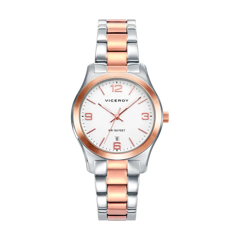 Reloj de mujer Grand 3 agujas de acero con IP rosa 401086-95