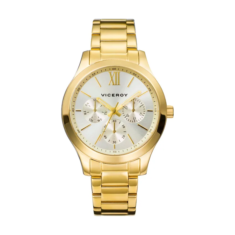 Reloj de mujer Chic multifunción de acero con IP dorado 401070-93