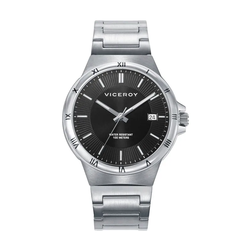 Reloj caja de acero 10 ATM, brazalete de acero, movimiento cuarzo 401431-57