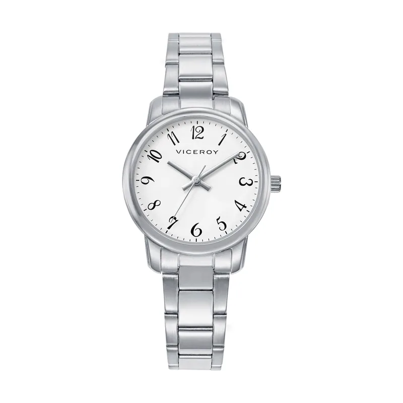 Reloj caja y brazalete de acero, movimiento cuarzo. Pulsera de plata con cordon rosa con motivos de corazones de regalo 401276-04