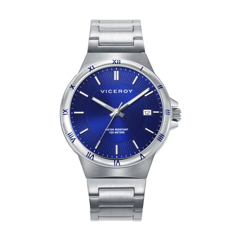 Reloj caja de acero 10 ATM, brazalete de acero, movimiento cuarzo 401431-37