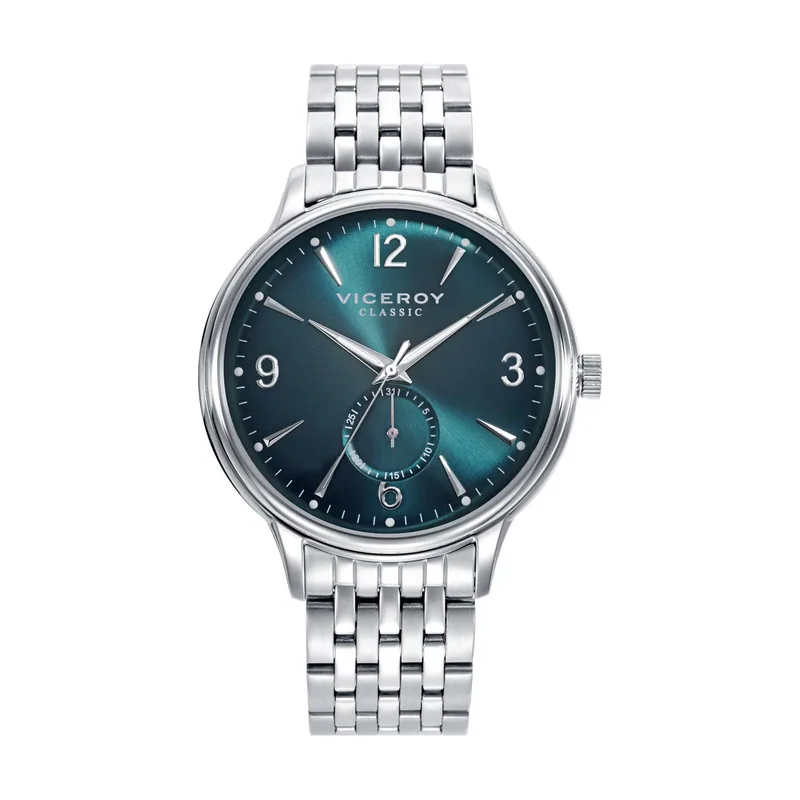 Reloj caja de acero 5 ATM y brazalete de acero con movimiento cuarzo 401411-65