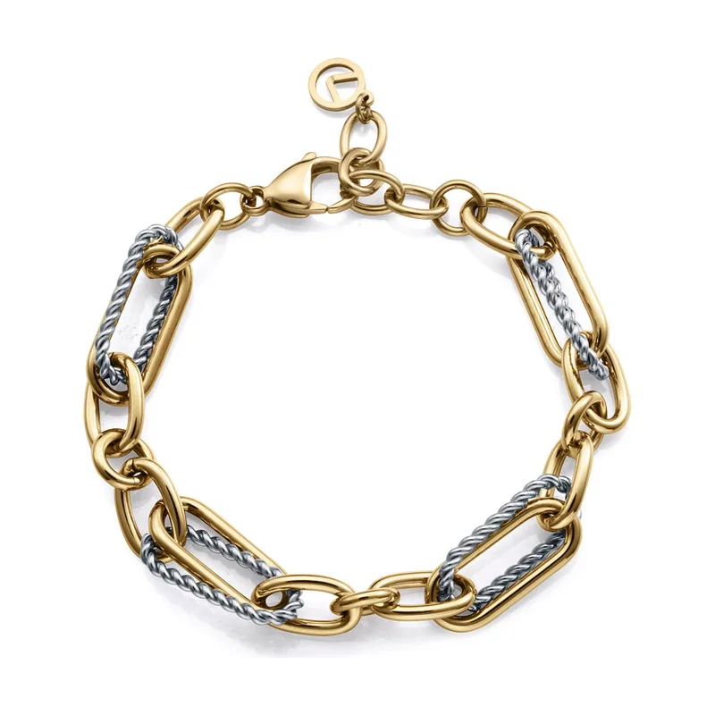 Pulsera de acero Ip dorado 14288P01019