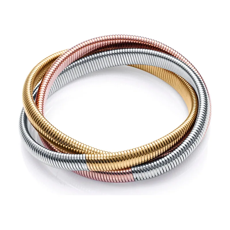 Pulsera Chic de acero en Ip dorado e Ip rosa 14085P01019