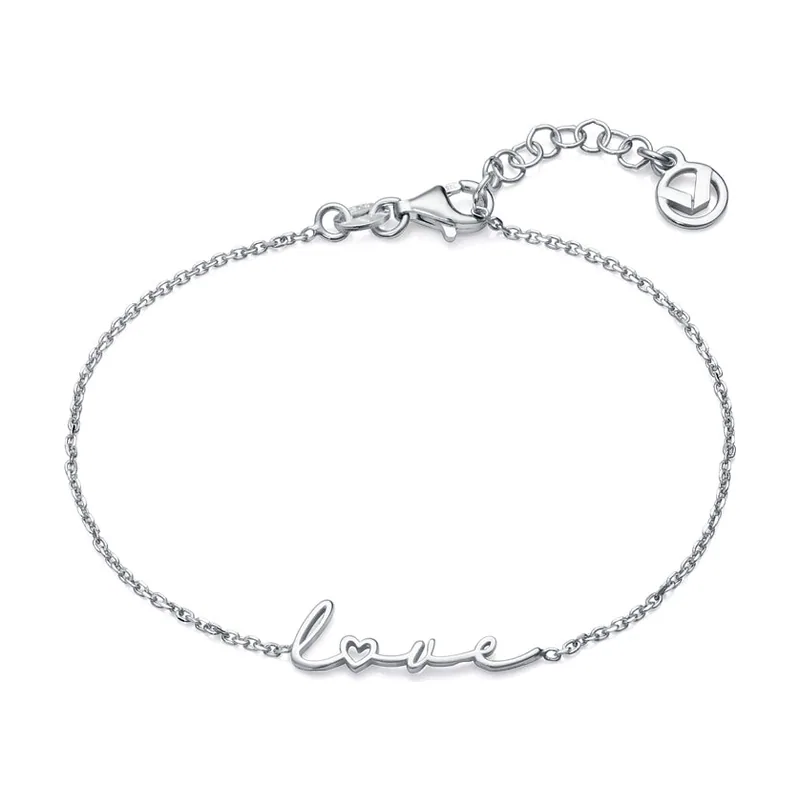 Collar Love de plata bañado en con motivo love 1336P000-00